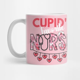 Nurse Valentine's "Cupid's Favorite Nurse" Pink Heart Letters Mug